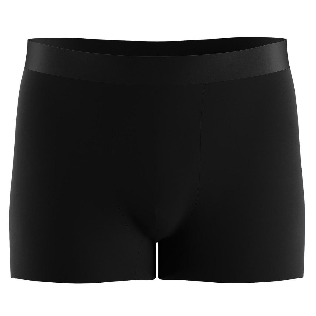 Black MEN underwear boxer briefs for mockup 3D model - TurboSquid 2147931