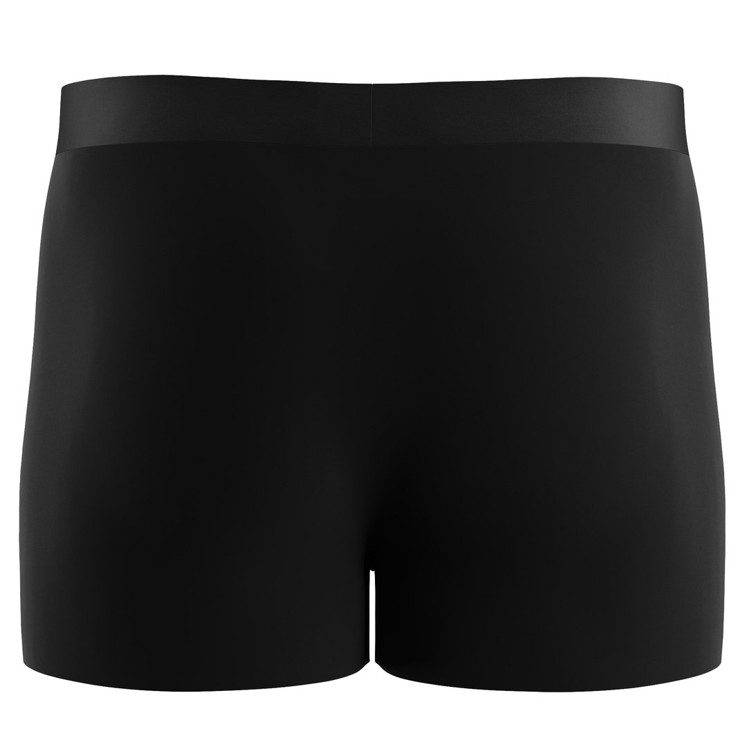 Black MEN Underwear Boxer Briefs For Mockup 3D Model - TurboSquid 2147931