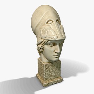 PBR Low Poly Athena Bust