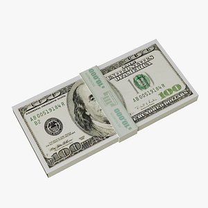 100 Dollar Currency 3D model