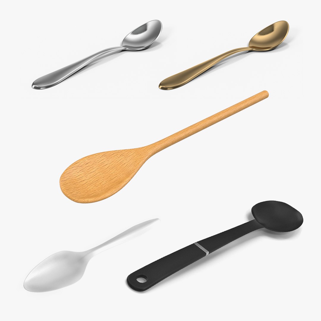 Spoons Collection 2 3D model preview