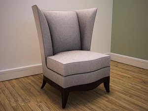 3d upholstered armchair model