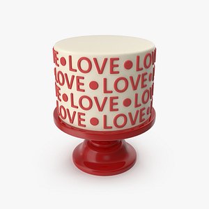 Valentines Day Cake with Love Decor model