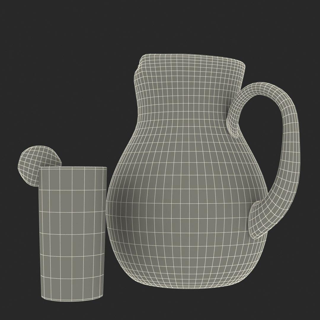 3d Lemonade Set Pitcher Model