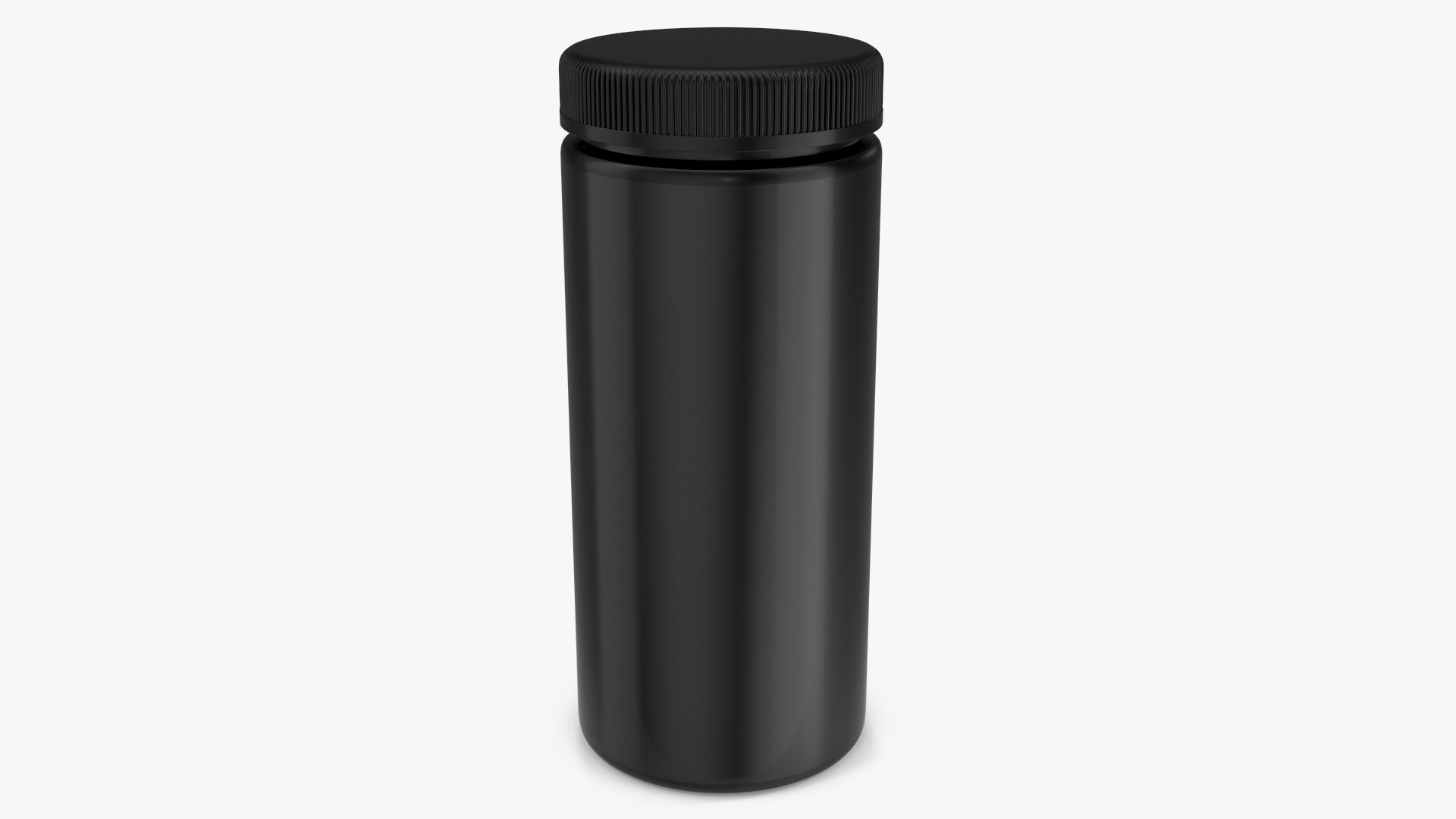Little Round Black Plastic Jar 3D model preview