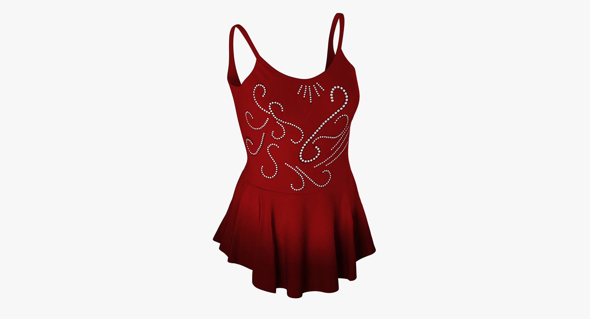 Female Figure Skater Suit 3D Model 3D model preview