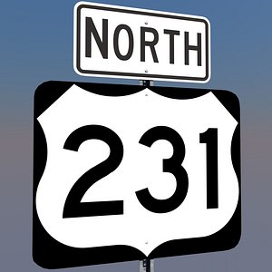 3D U.S. Highway 231 Signs