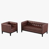 Armen Living Brades Loveseat & Chair Set