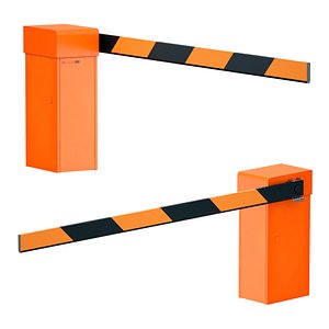 3D Orange automatic barrier