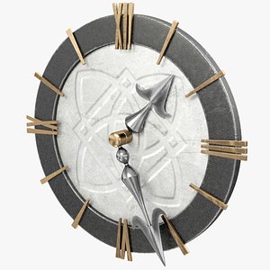 3D model stylized clock
