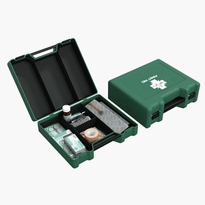 First Aid Box Medical Rigged Low-poly 3D model
