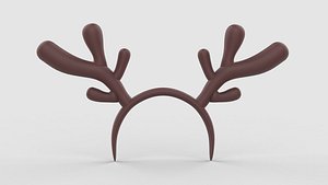 3D Deer Antler Headband 3D model model