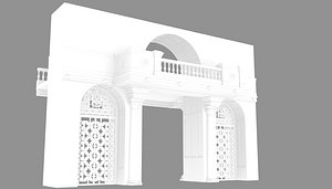 colonial gateway entrance 3D