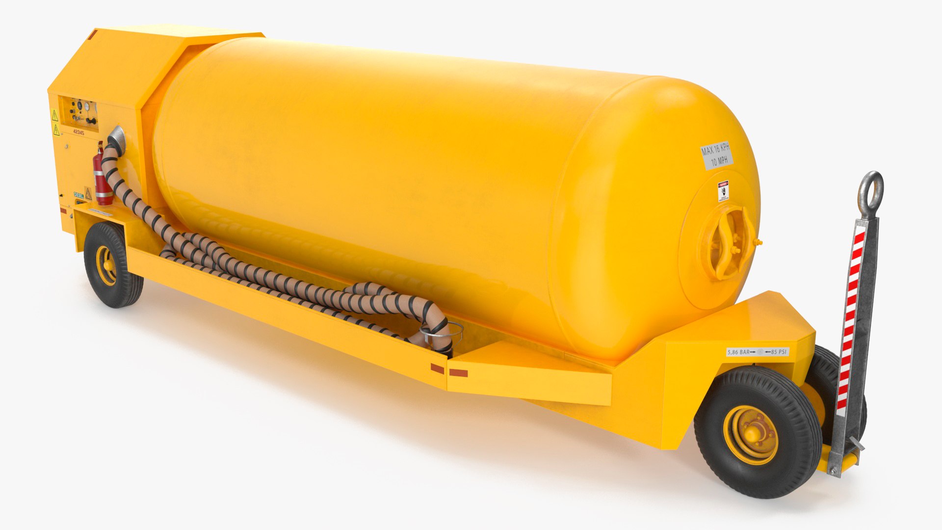 Bottle Stored Air ACE-500 Jet Engine Yellow 3D model preview