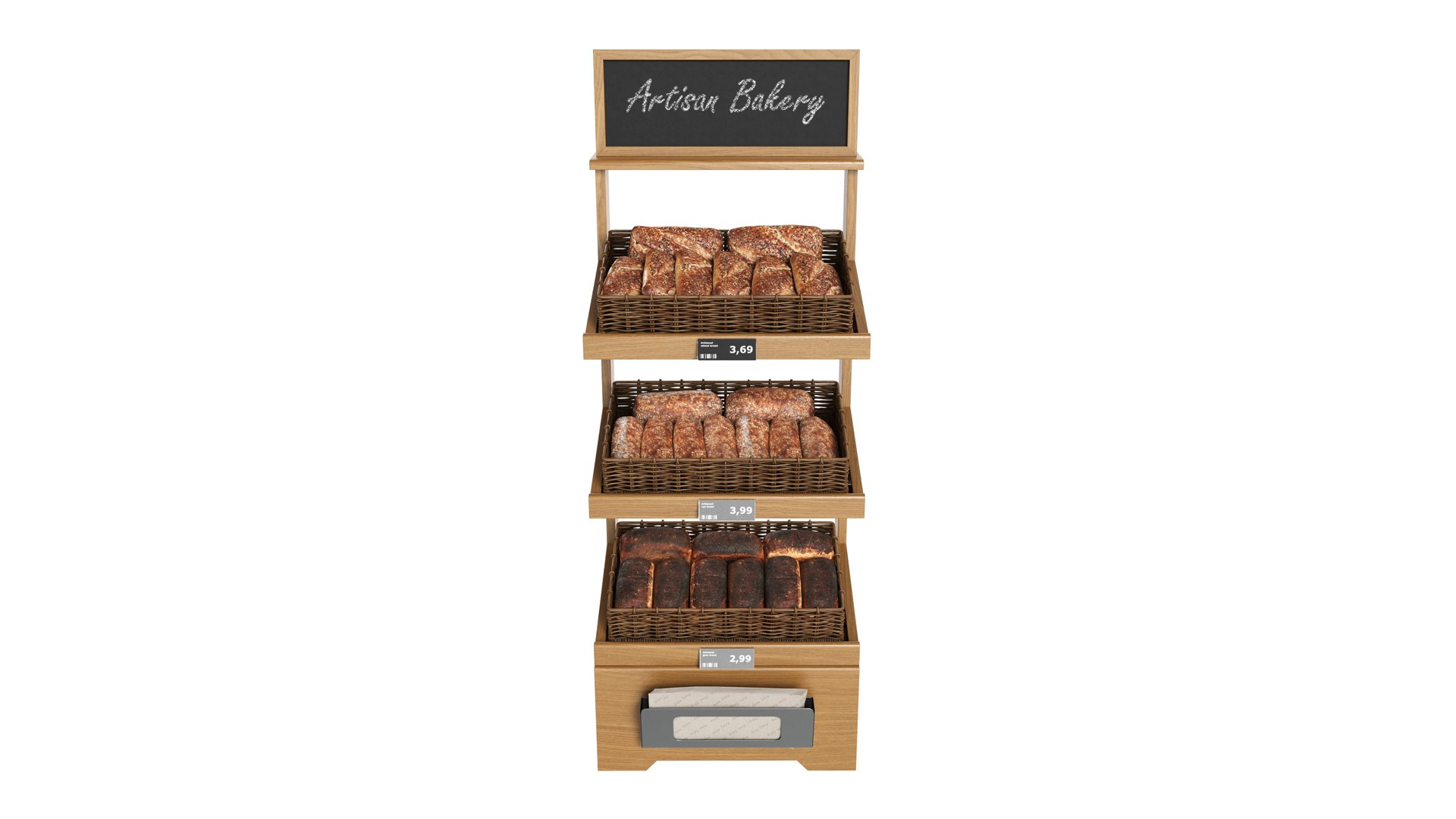 3D Wooden loaf bread stand 01 model https://p.turbosquid.com/ts-thumb/21/KYtP8s/To/002/jpg/1765206480/1920x1080/fit_q87/517c9b5d25074eb641f2619aa607943cb43fa4dd/002.jpg