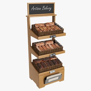 Wooden loaf bread stand 01