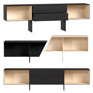 TV table B B Italia Tetrami 3D