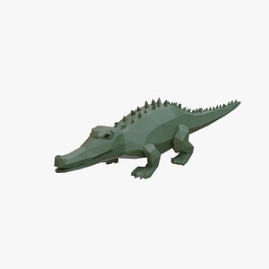 Crocodile low poly 3D