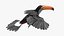 Tropical Toco Toucan Animated Fur Rigged For Blender