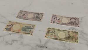 3D Japanese Yen Banknotes model