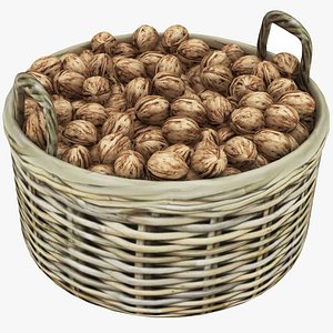 wooden basket walnut model