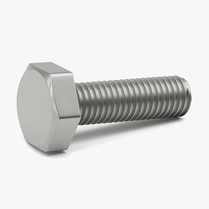 Hexagon Head Screw 3D model