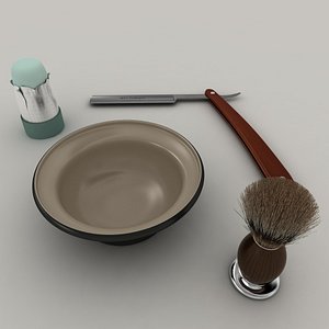 3d model of barber set
