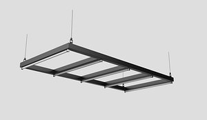 3D Hanging tube lights 3D model model