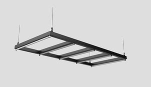 Hanging tube lights 3D model