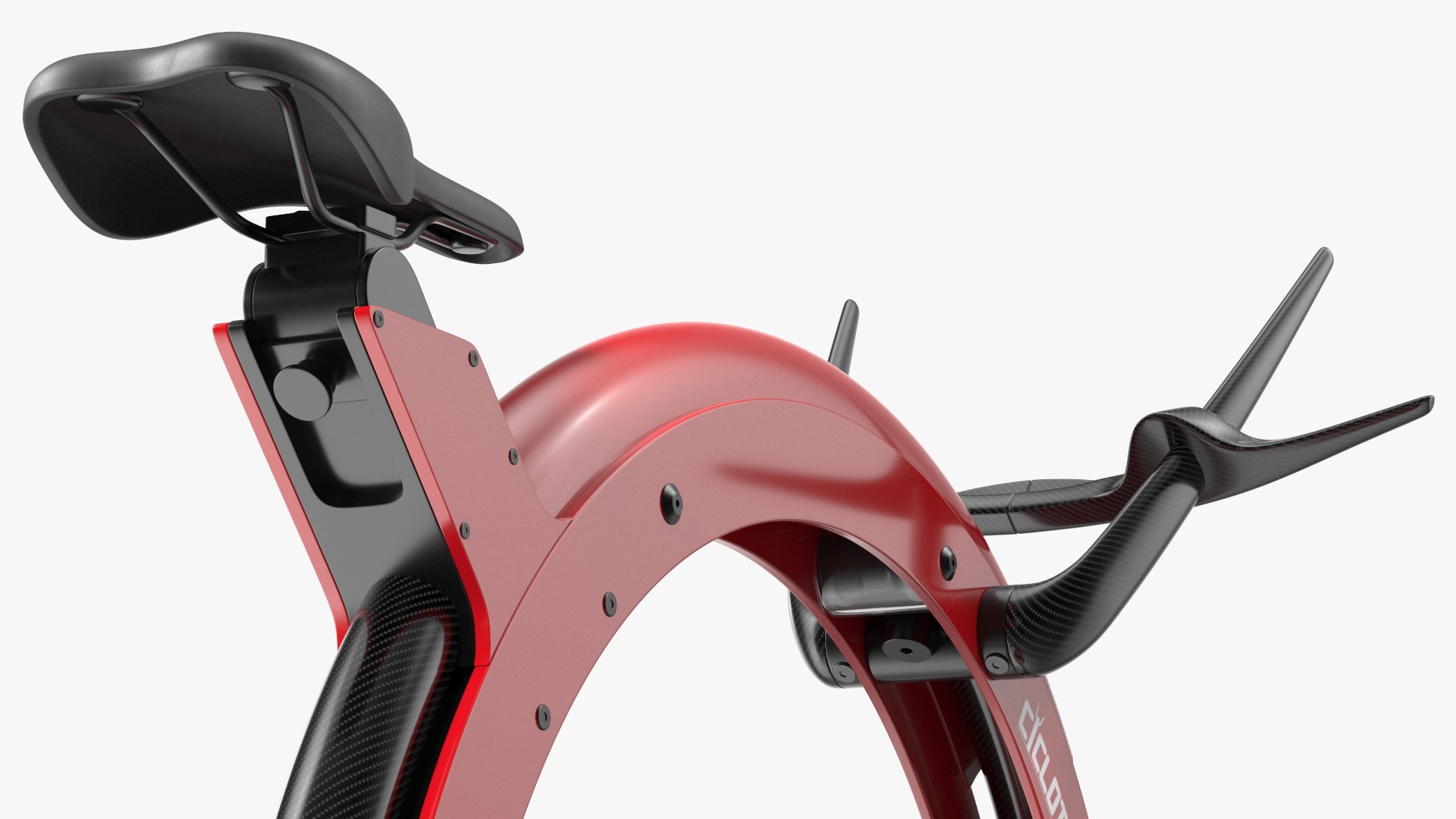 Ciclotte Unicycle Exercise Bike Red model TurboSquid 1985942