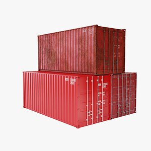 20Ft Cargo Container - Red