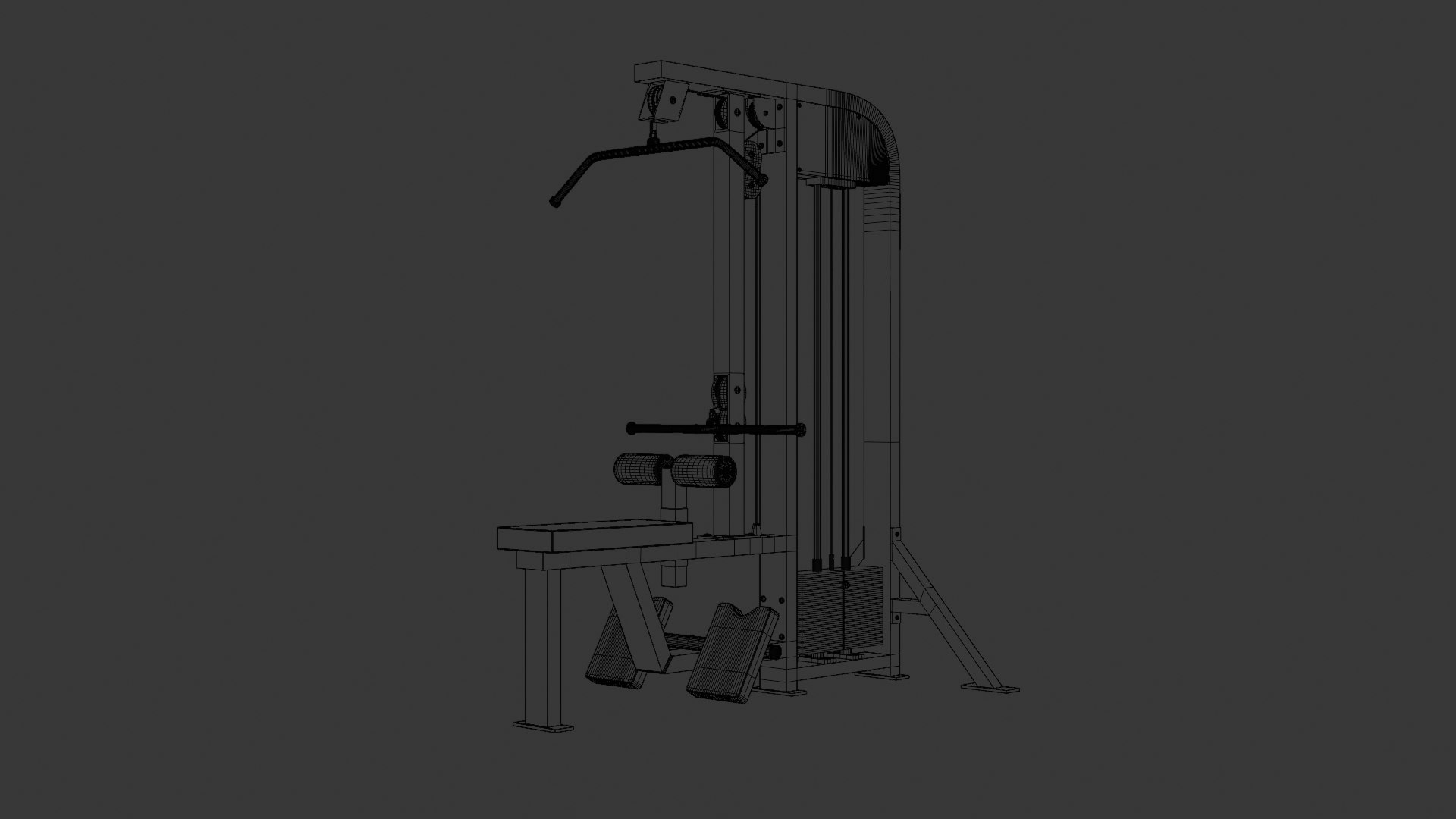 3D model Lat Pulldown Machine https://p.turbosquid.com/ts-thumb/21/fjoP08/Nf/wire/png/1783611172/1920x1080/fit_q87/a030f4e3102588412955879395b6050f488343c2/wire.jpg