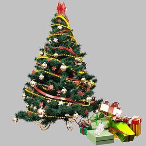 christmas tree presents 3d model