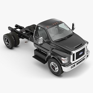 3D Ford F650 Crew Cab and Fifth Wheel