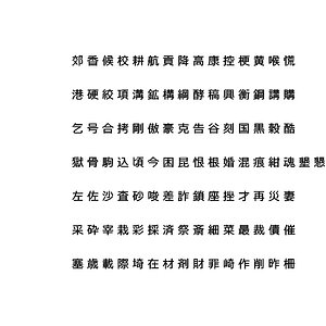 chinese meiryo font set7 3D model