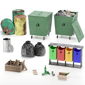 Urban Junk And Trash Set model
