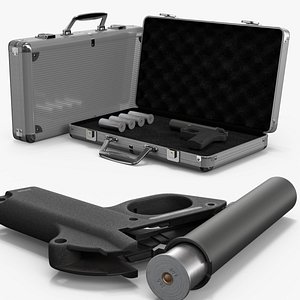 3D Signal Pistol in Transport Case with Flare Round Separates
