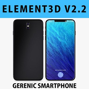 E3D - Generic Smartphone Realistic 3D model