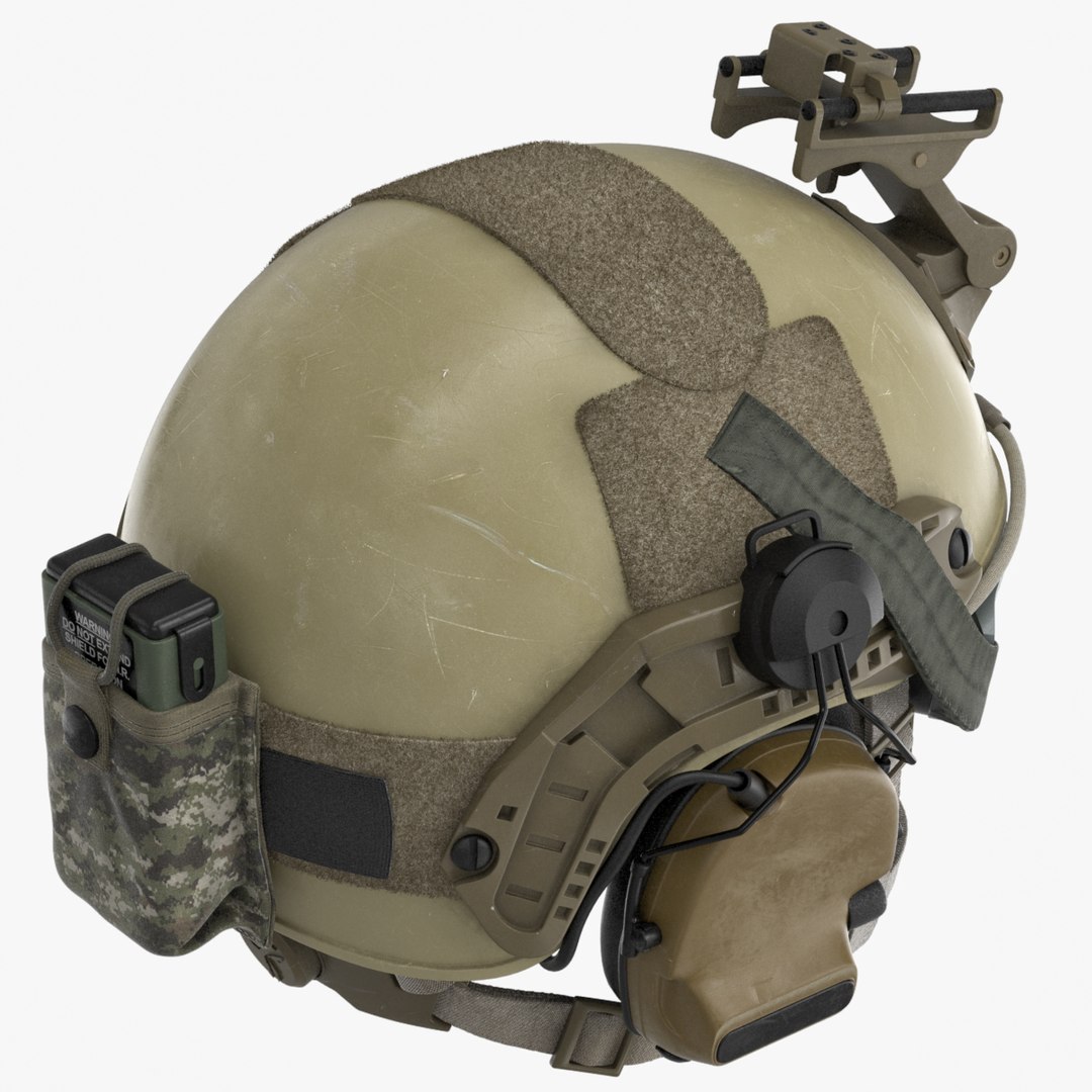 3d model ballistic combat helmet