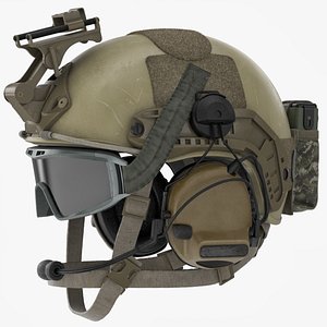 3d model ballistic combat helmet