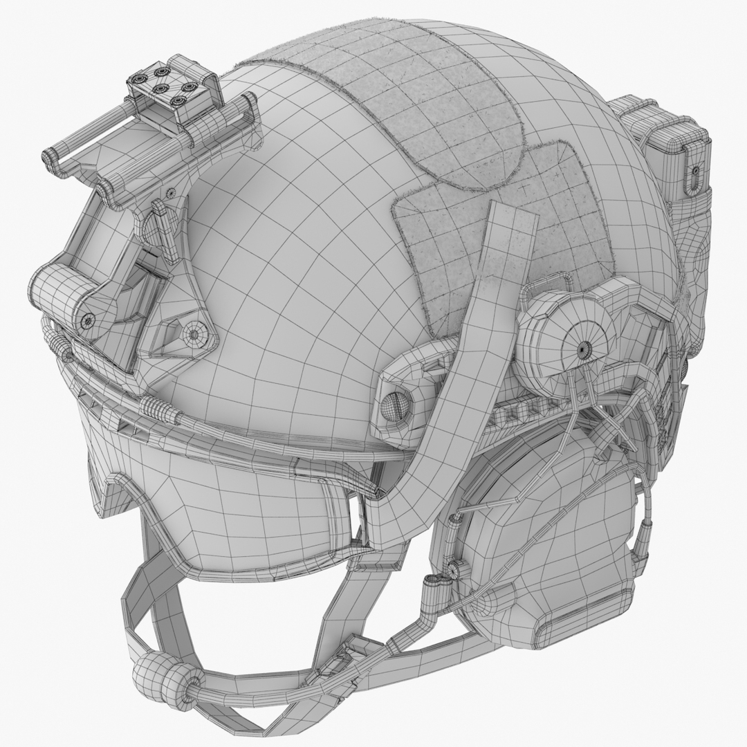 3d model ballistic combat helmet