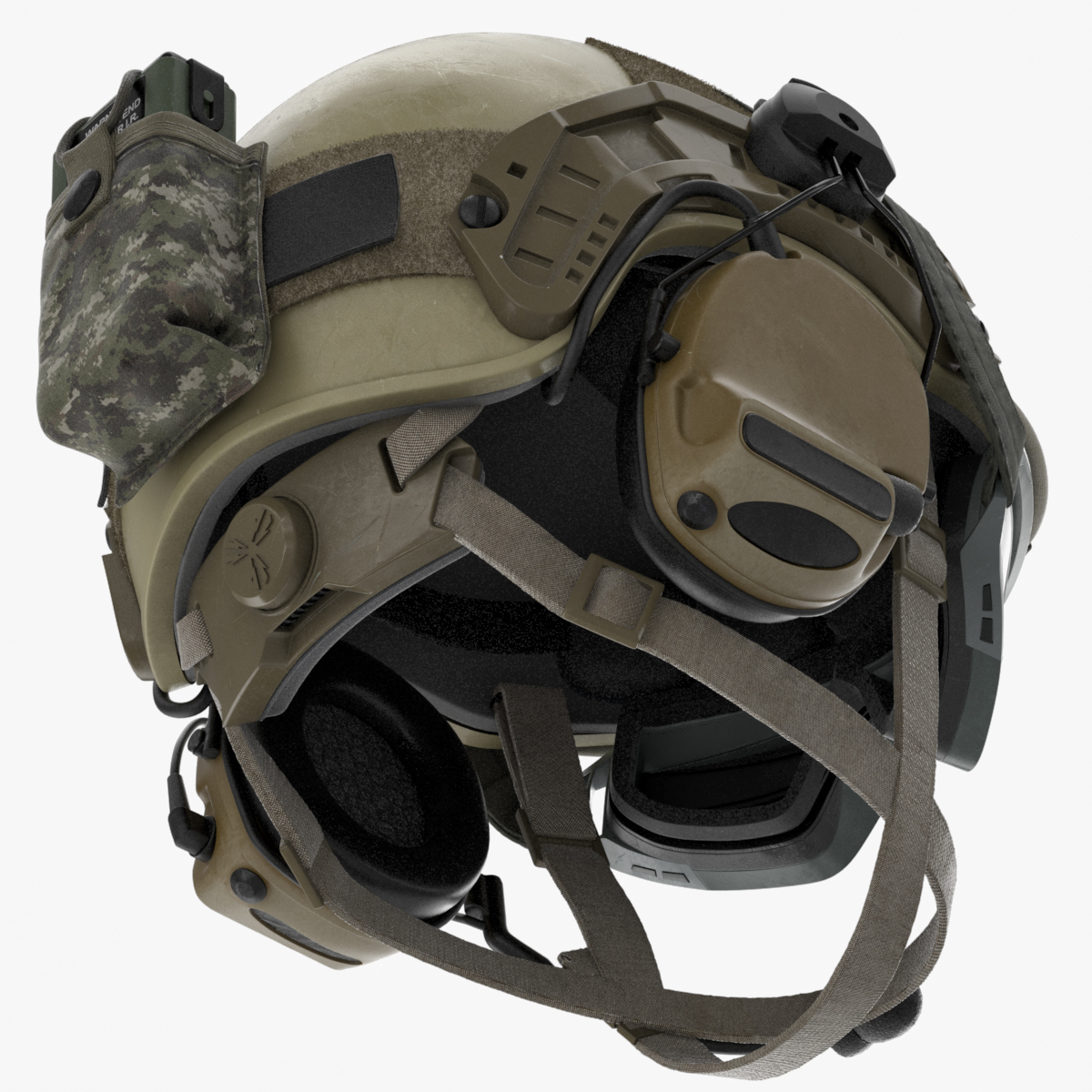 3d model ballistic combat helmet