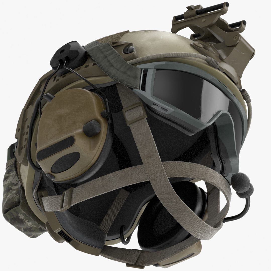 3d model ballistic combat helmet