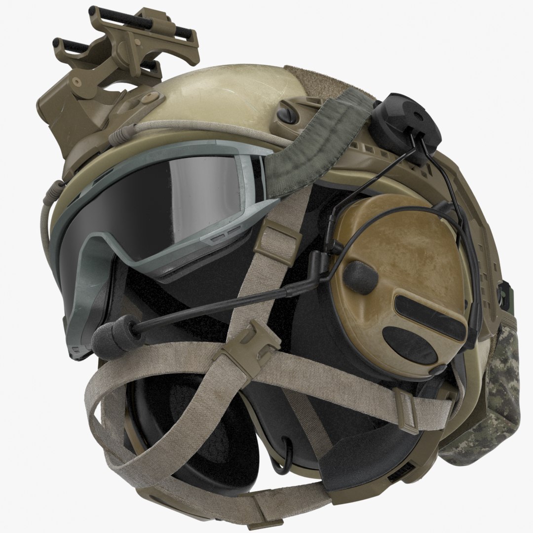 3d model ballistic combat helmet