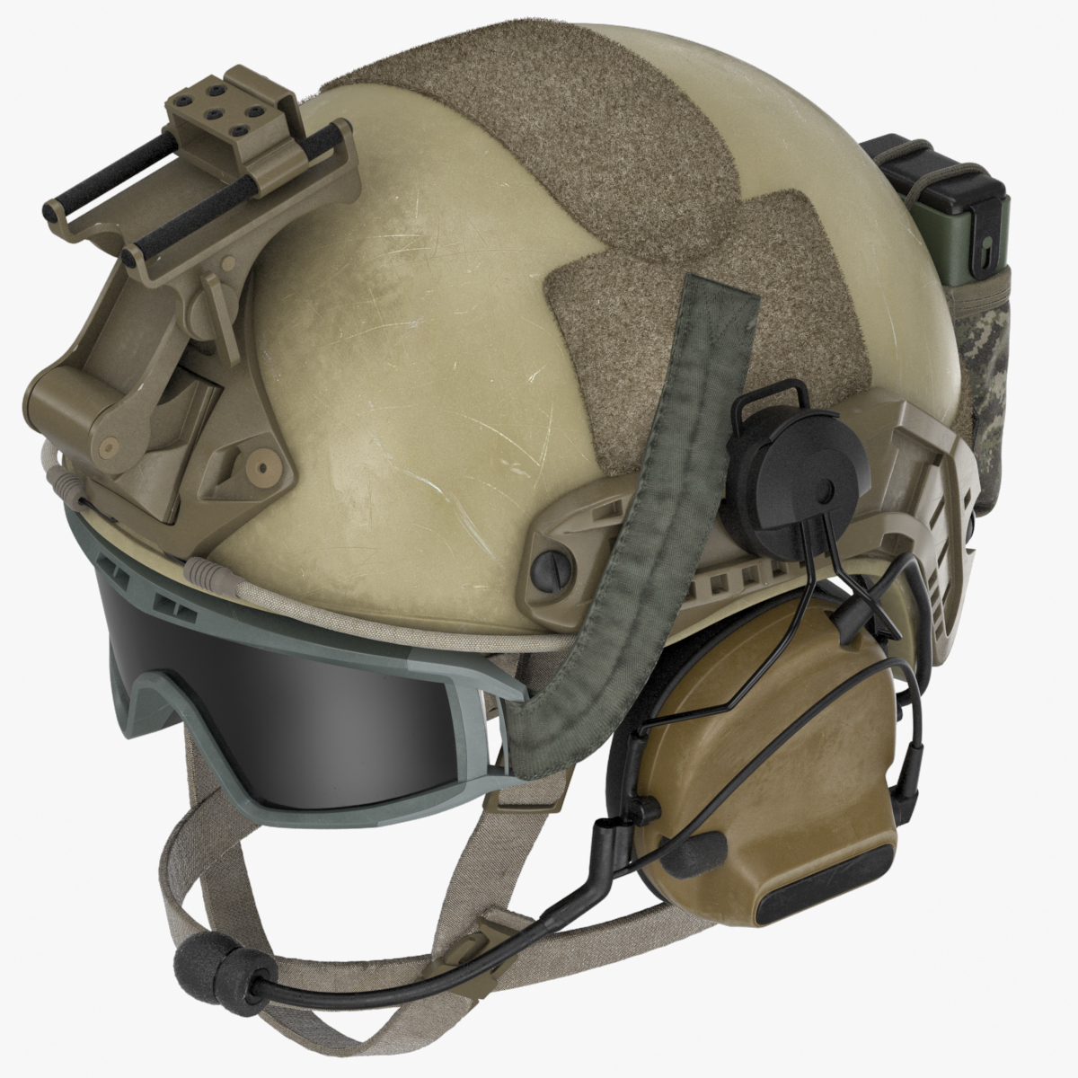 3d model ballistic combat helmet