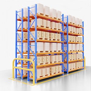 3D Factory Shelves 01