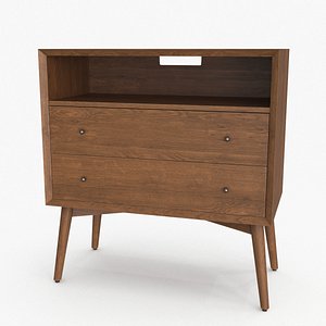 3D Mid-Century Open Nightstand