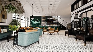 Coffee 02 Restaurant - Maiholuxury - MAX FBX OBJ Simlab Collada Blender