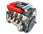 v8 supercharged engine 3D model