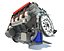 v8 supercharged engine 3D model